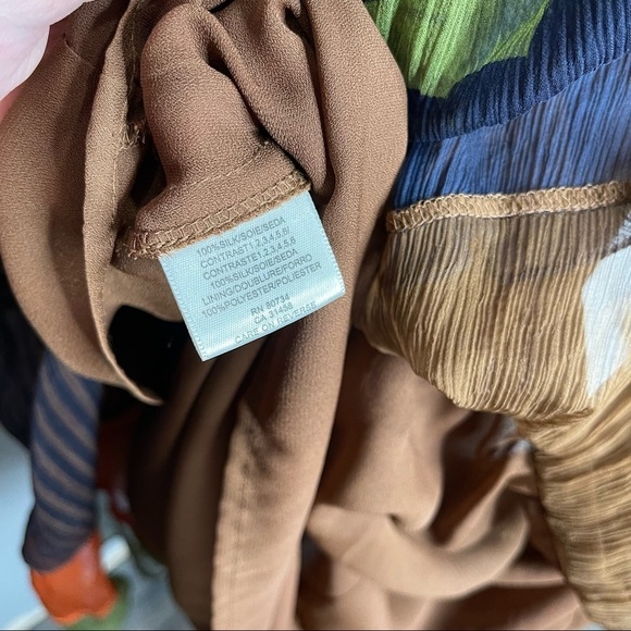 BCBGMAXAZRIA Women’s Tiered Colored Boho Skirt Bohemian Skirt XS Blue Orange - Picture 5 of 5